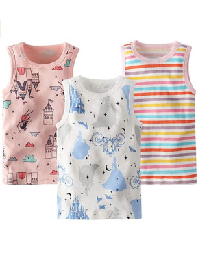 Toddler Kids Girls Set of 3 Tank Tops SET 7